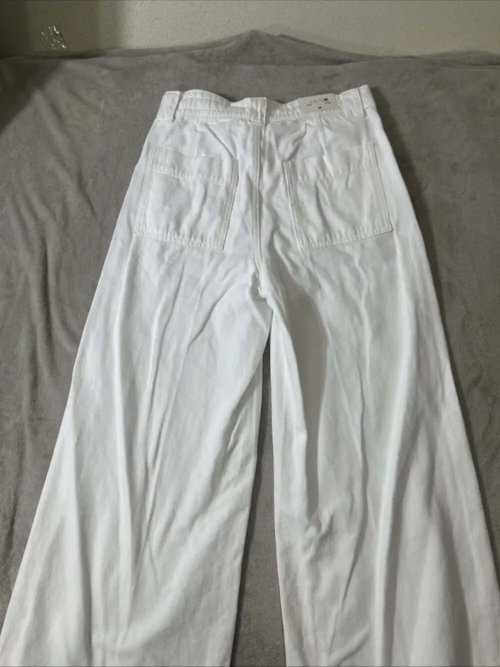 Joe’s Jeans Women’s White High Rise Wide Leg Drawstring Pants Size 26